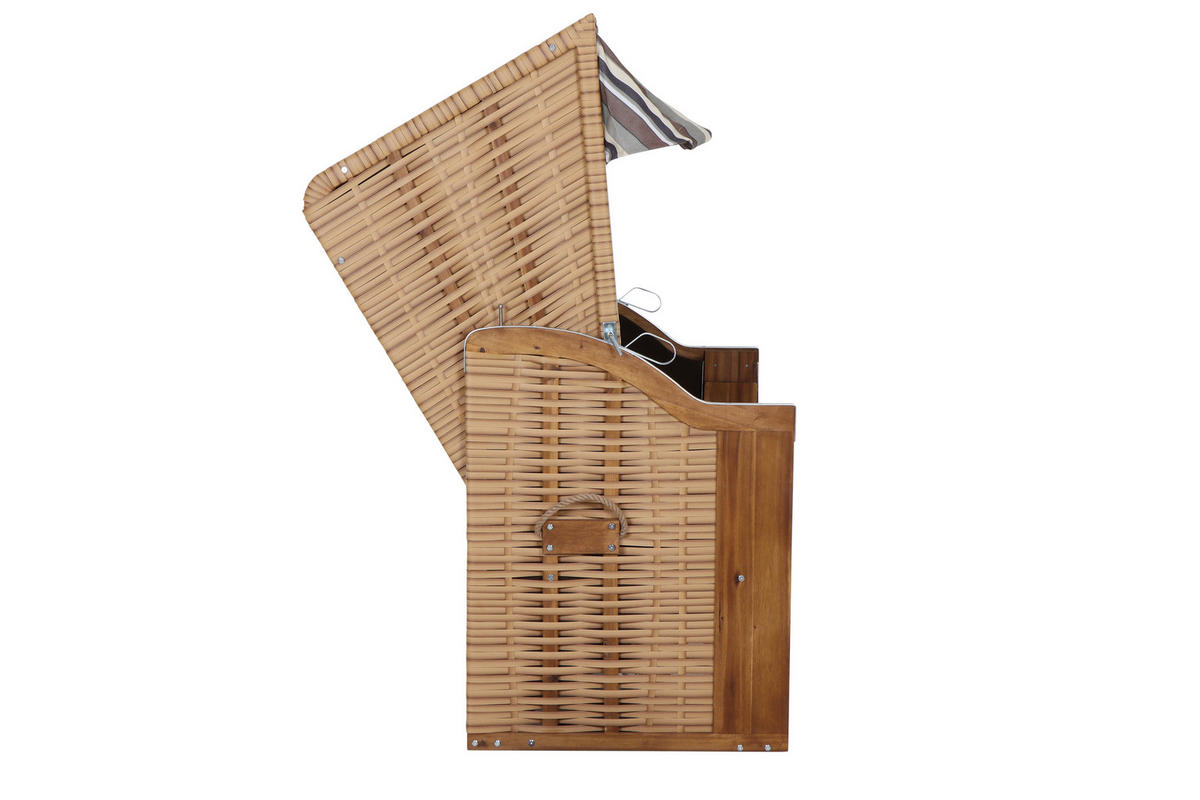 Trendy by DeVries Strandkorb Trend 10+ natur Akazie B/H/L: ca. 80x165x120 cm Trend 10+ - natur (120,00/80,00/165,00cm) - TRENDY by deVries