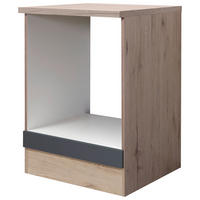 Herdumbauschrank Morena grau matt B/H/T: ca. 60x85x60 cm Morena - Eiche/Basalt (60,00/85,00/60,00cm) - Flex-Well