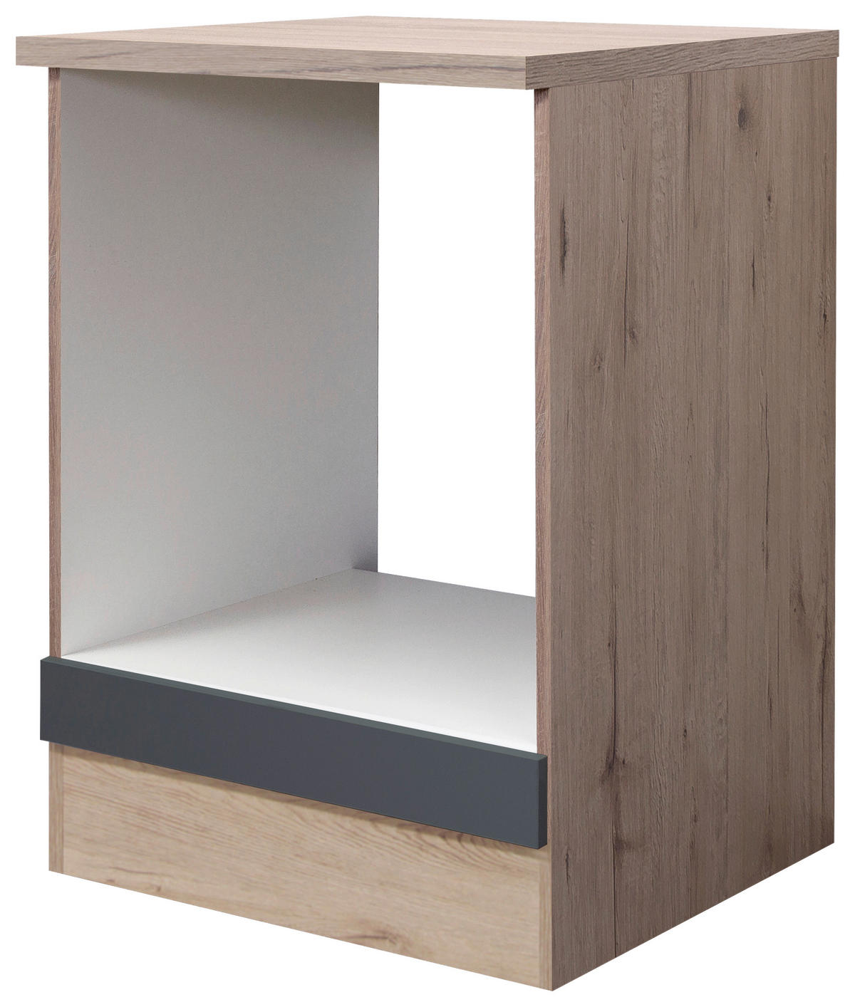 Herdumbauschrank Morena grau matt B/H/T: ca. 60x85x60 cm Morena - Eiche/Basalt (60,00/85,00/60,00cm) - Flex-Well