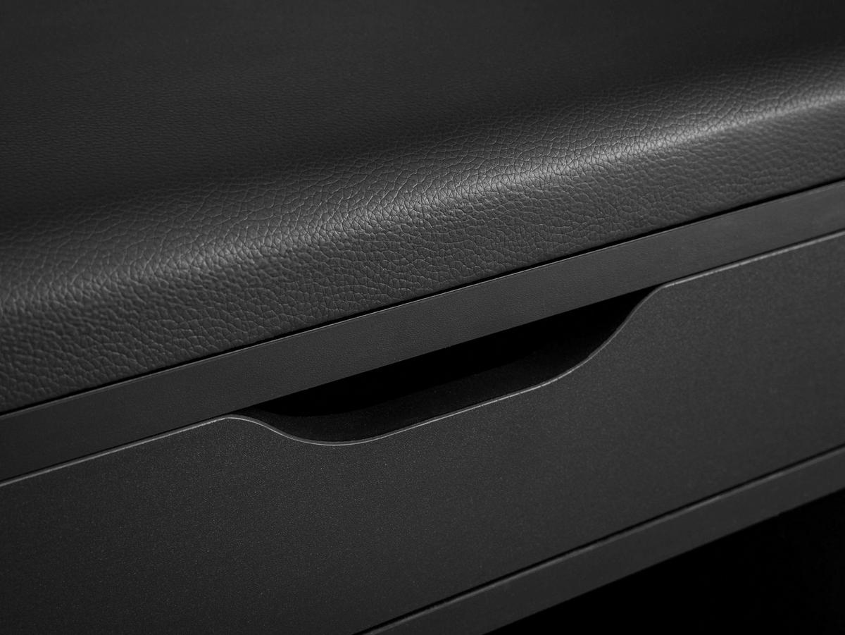 Schuhbank schwarz B/H/T: ca. 104x51x32 cm Schuhbank - schwarz (104,00/51,00/32,00cm) - Wohnling