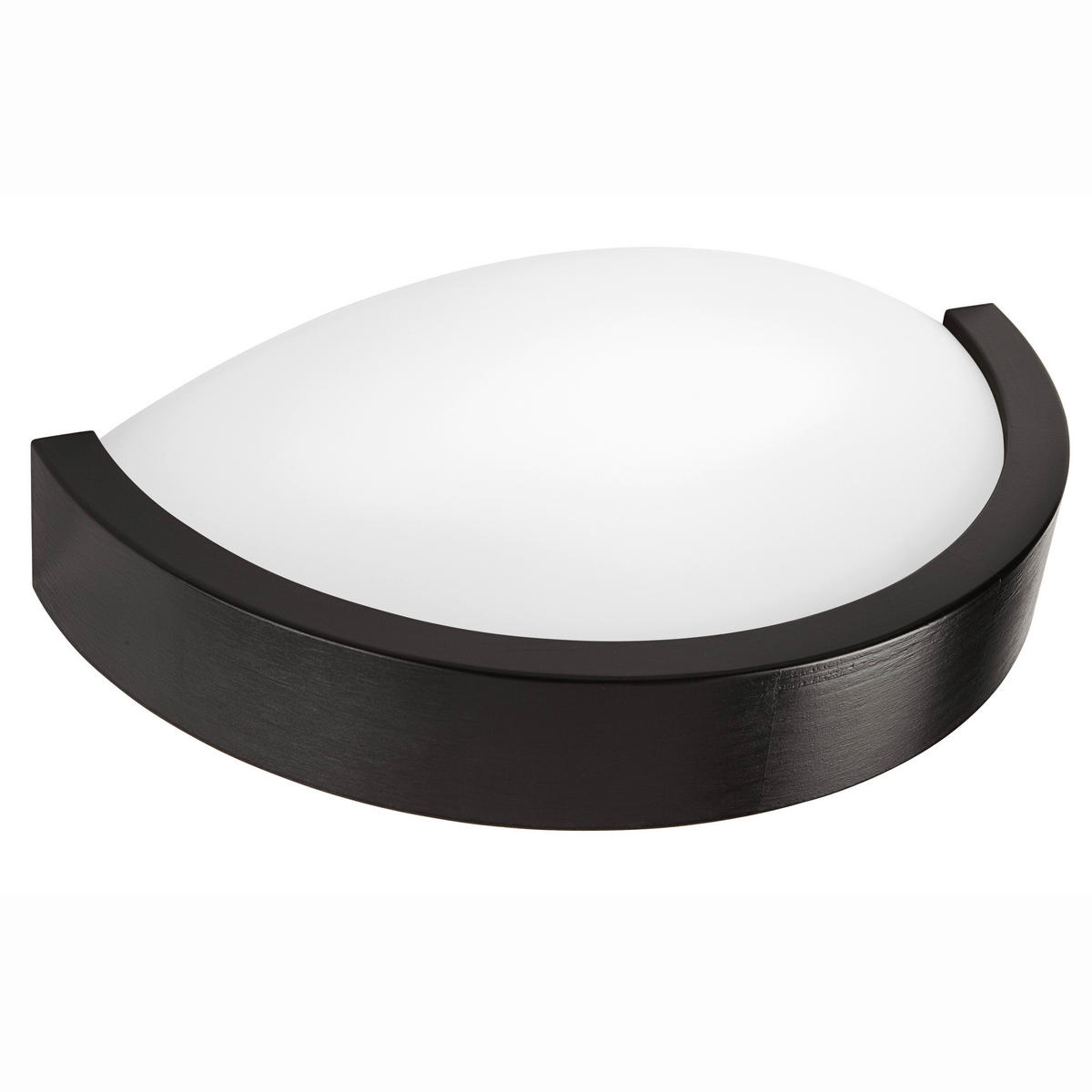 Lamkur Wandleuchte dunkelbraun Glas Holz B/H/L: ca. 20x14x30 cm E27 1 Brennstellen Anello - dunkelbraun (30,00/20,00/14,00cm) - Lamkur