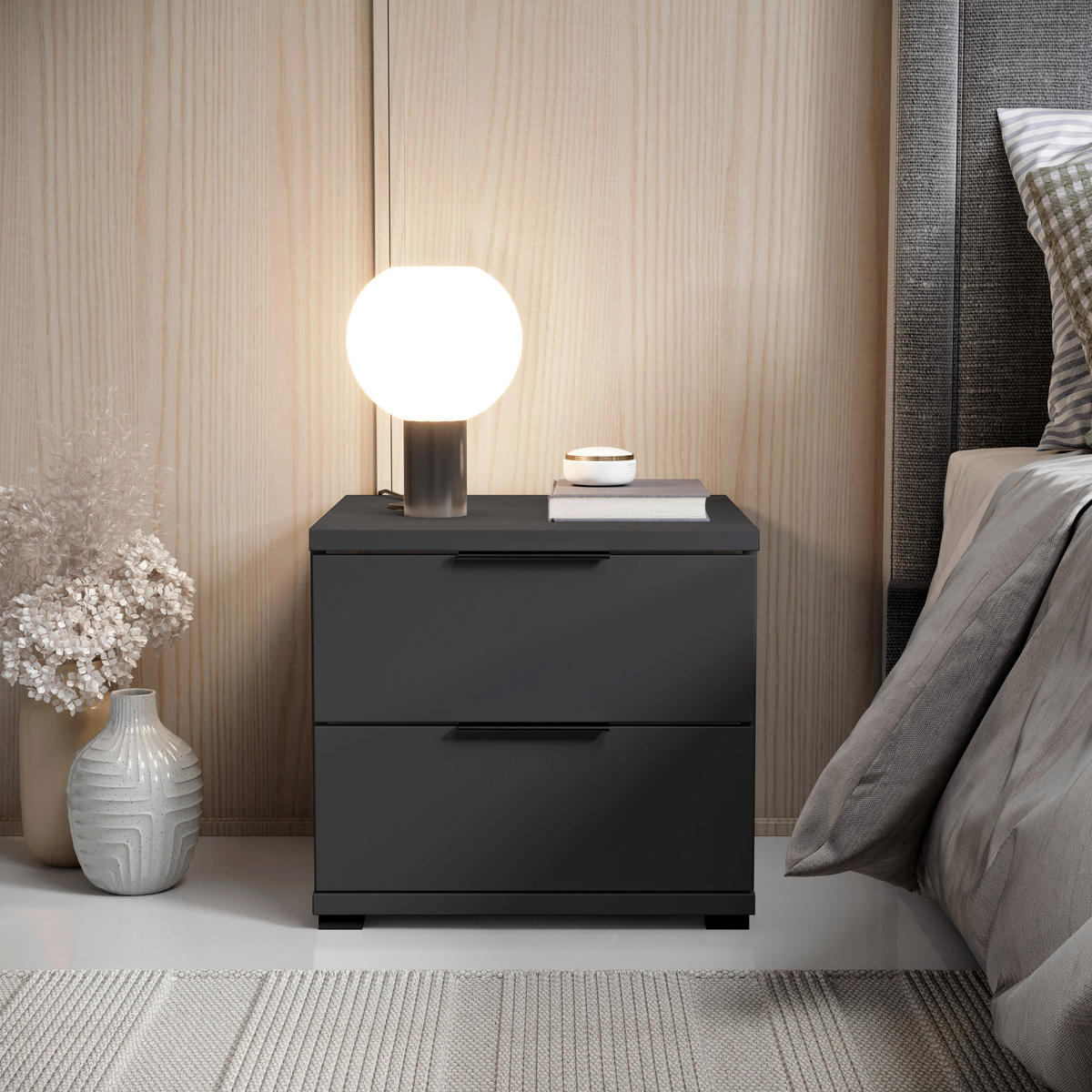 Nachtkonsole Salermo Graphit B/H/T: ca. 46x43x42 cm Salermo - Graphit (46,00/43,00/42,00cm)