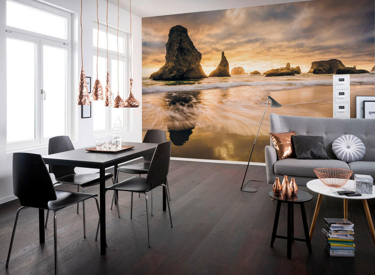 Komar Fototapete Golden Stacks B/L: ca. 400x250 cm Golden Stacks - (400,00/250,00cm) - Komar