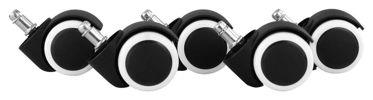 Hartbodenrollen schwarz Kunststoff B/H/T: ca. 5x5x5 cm Hartbodenrollen - schwarz (5,00/5,00/5,00cm) - Amstyle