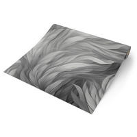 UGEPA Papiertapete Federn grau schwarz B/L: ca. 53x1005 cm Papiertapete_B671-09 - schwarz/grau (53,00/1005,00cm) - UGEPA