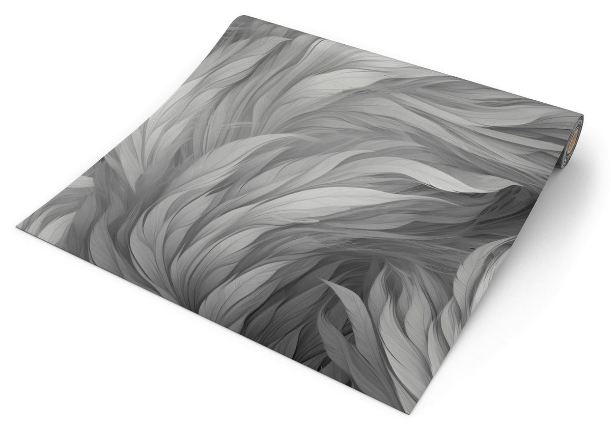 UGEPA Papiertapete Federn grau schwarz B/L: ca. 53x1005 cm Papiertapete_B671-09 - schwarz/grau (53,00/1005,00cm) - UGEPA