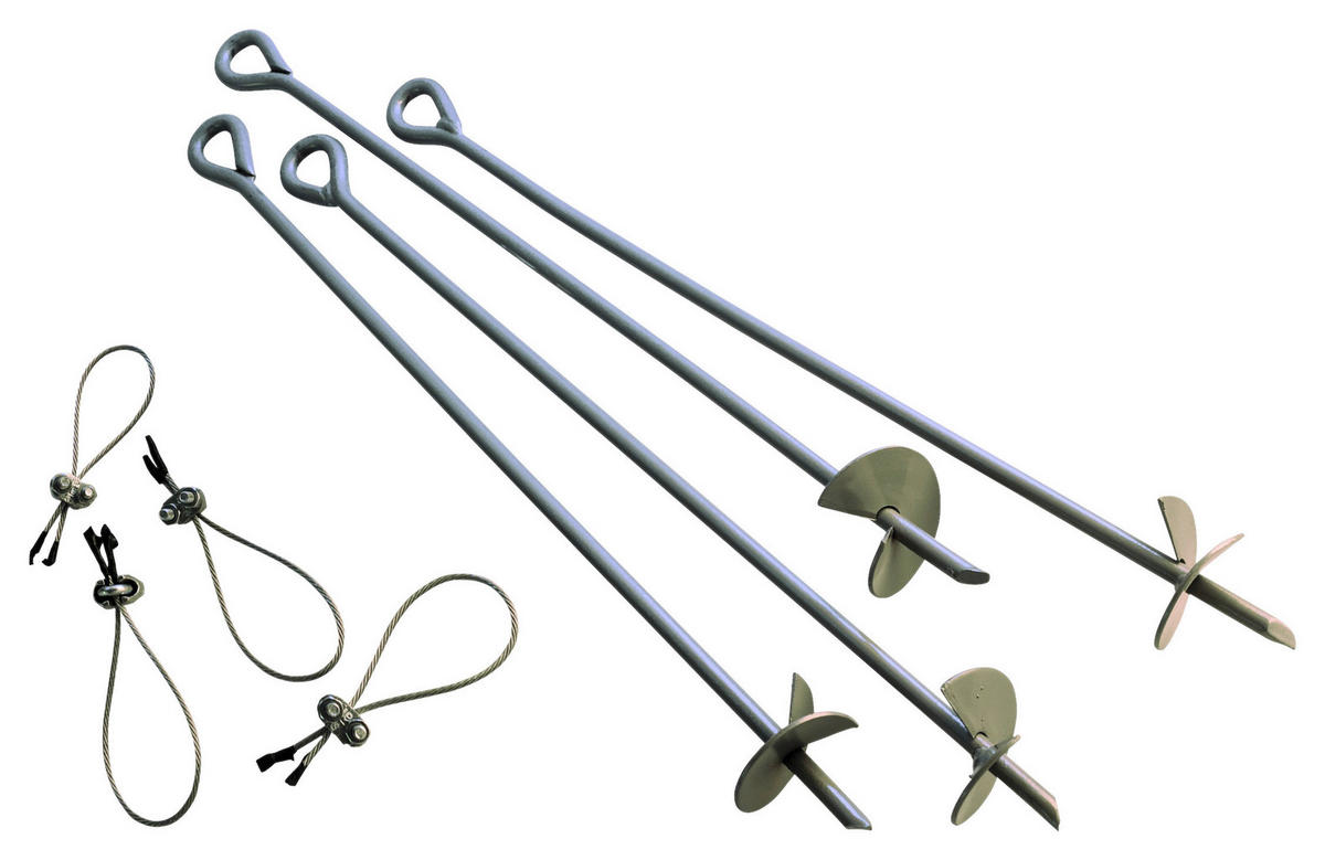 ShelterLogic Boden-Anker silber Metall B/H/T: ca. 9x69x9 cm Boden-Anker - silber (9,00/69,00/9,00cm) - ShelterLogic