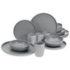 CreaTable Kombiservice Uno grau Steinzeug 16 tlg. Uno - grau - CreaTable