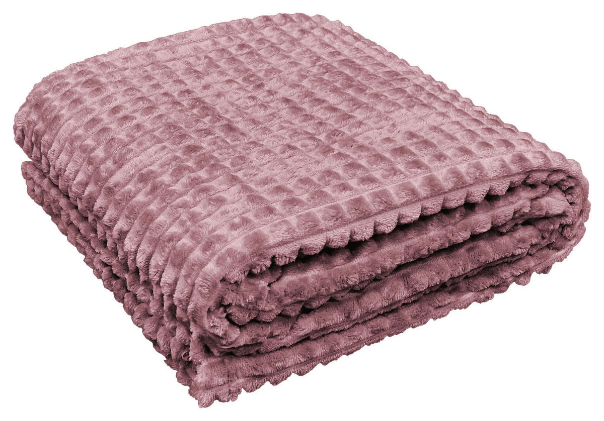 Flanelldecke Flanelldecke_Checks 140x190cm - rosenholz (140,00/190,00cm)