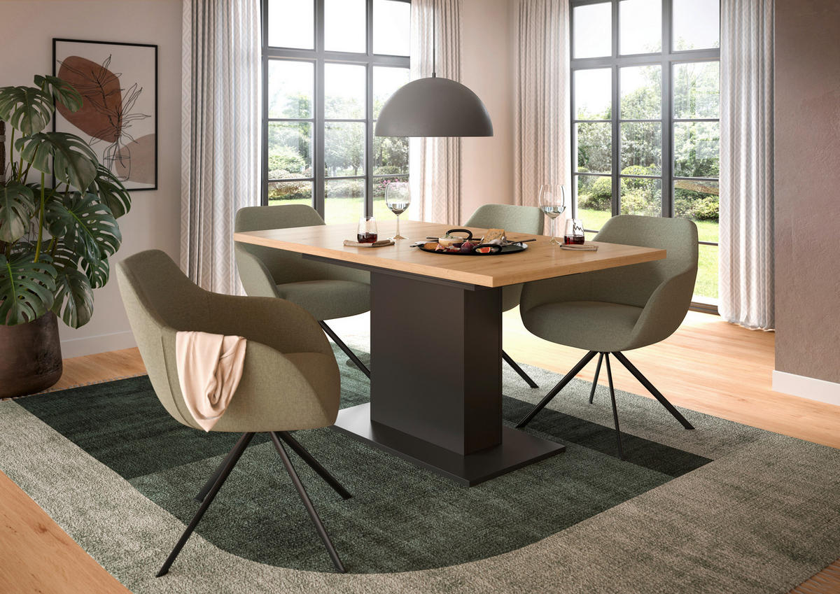 Esstisch MOTION grau Artisan Nachbildung B/H/T: ca. 150x76x90 cm MOTION - grau (150,00/76,00/90,00cm) - xonox.home