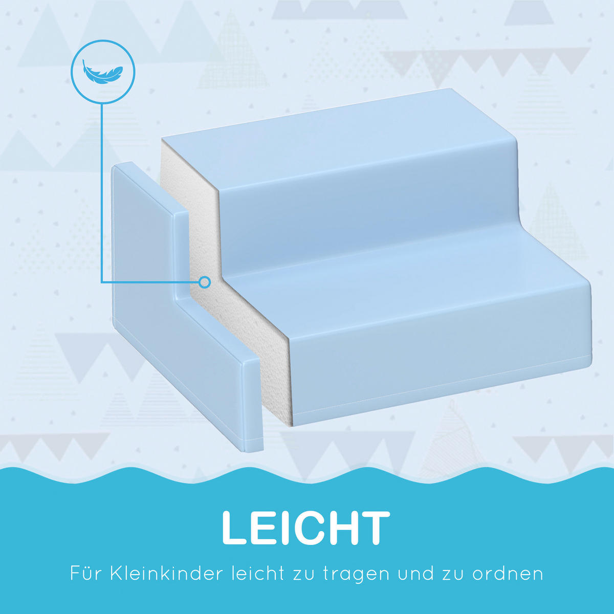 HOMCOM Bausteinset B/H/L: ca. 45x25x45 cm Bausteinset - multicolor (45,00/45,00/25,00cm) - HOMCOM