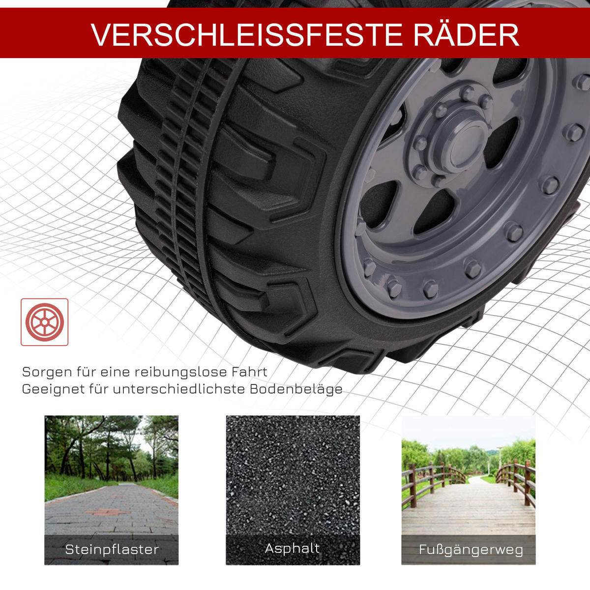 HOMCOM Kinderauto rot B/H/L: ca. 42x70x45 cm Kinder-Elektrofahrzeug - rot (45,00/42,00/70,00cm) - HOMCOM