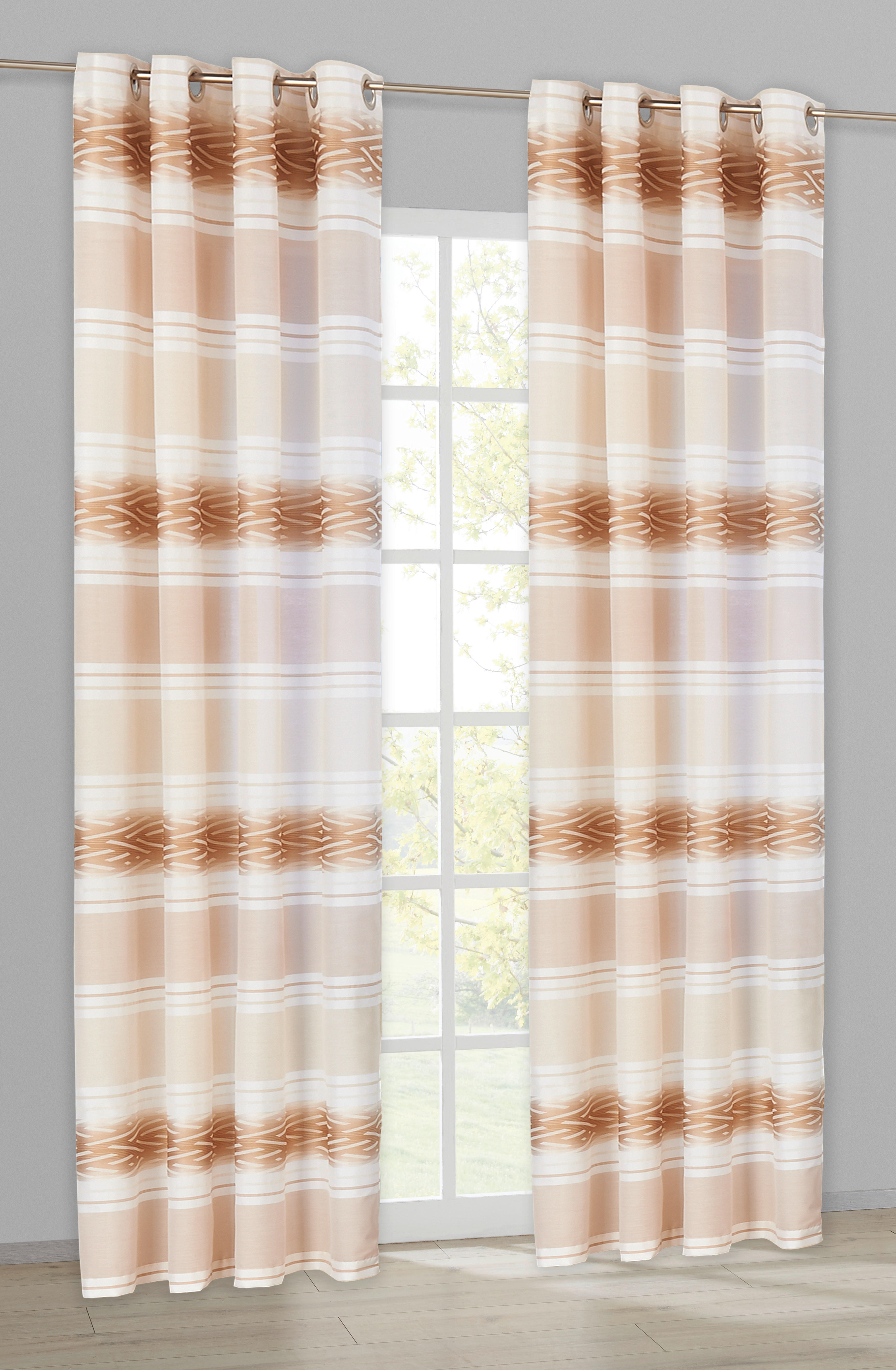 POCOline Ösenvorhang Sharon beige B/L: ca. 140x245 cm Sharon - beige (140,00/245,00cm) - POCOline