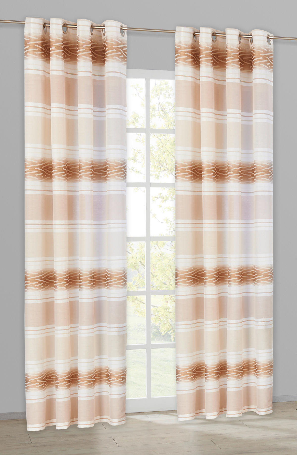 Ösenvorhang Sharon beige B/L: ca. 140x245 cm Sharon - beige (140,00/245,00cm) - POCOline