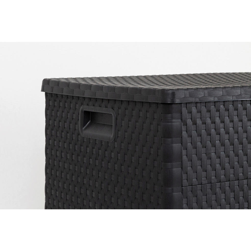 Thumbnail - Toomax Aufbewahrungsbox Rattan anthrazit Kunststoff B/H/L: ca. 63x56x120 cm