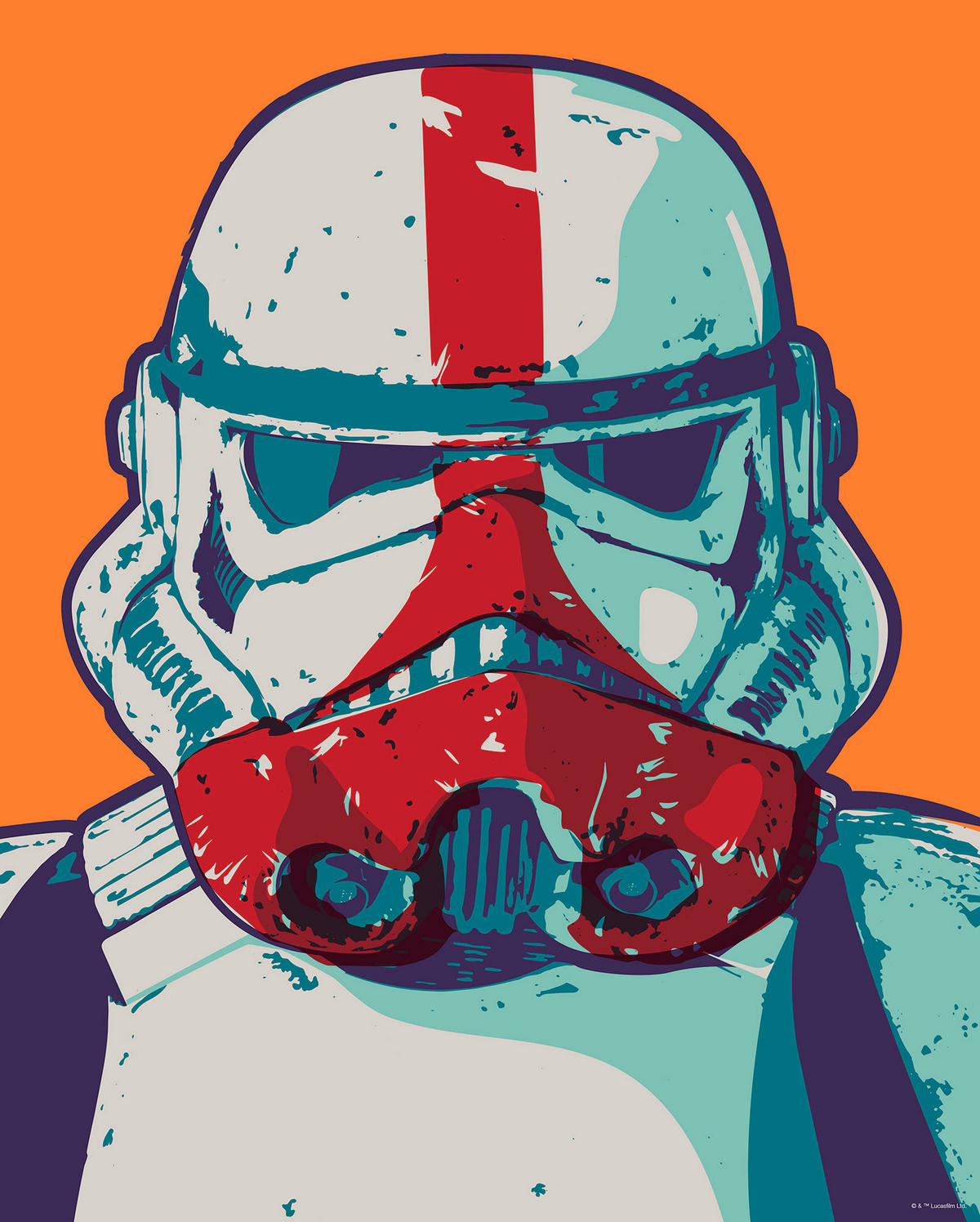 Komar Poster Mandalorian Pop Art Stormtrooper Disney B/L: ca. 40x50 cm Mandalorian Pop Art Stormtrooper - (40,00/50,00cm) - Komar
