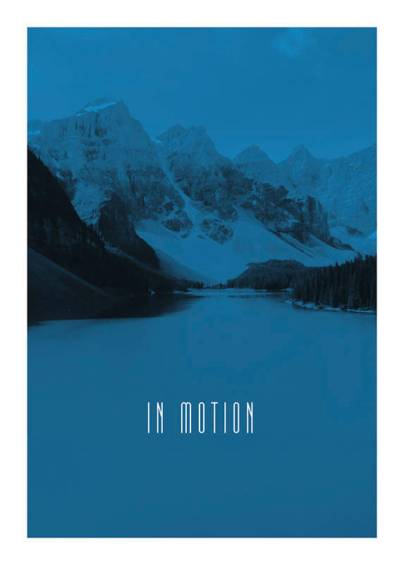 Komar Poster Word Lake In Motion Blue Natur B/L: ca. 50x70 cm günstig online kaufen