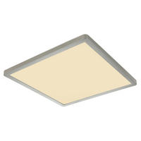 GLOBO LED-Deckenleuchte Opal nickel matt Kunststoff B/H/T: ca. 29,4x2,5x29,4 cm SAPANA - nickel matt/Opal (29,40/2,50/29,40cm) - GLOBO