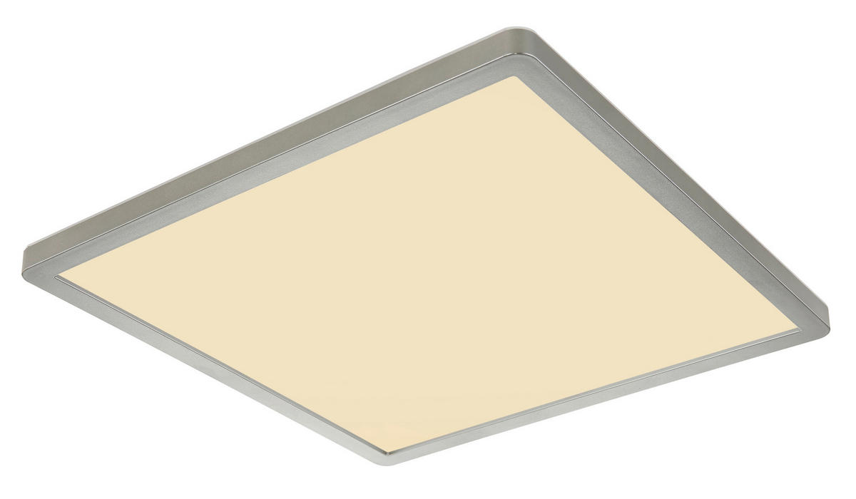 GLOBO LED-Deckenleuchte Opal nickel matt Kunststoff B/H/T: ca. 29,4x2,5x29,4 cm SAPANA - nickel matt/Opal (29,40/2,50/29,40cm) - GLOBO