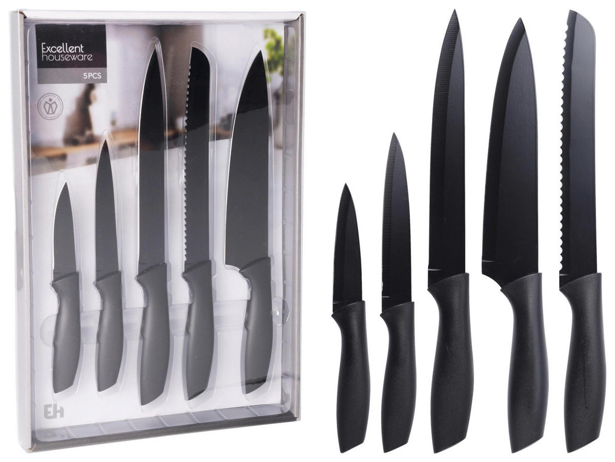 Messerset schwarz Polypropylen 5 tlg. Messerset_5tlg. - schwarz (38,00/26,20/3,20cm)