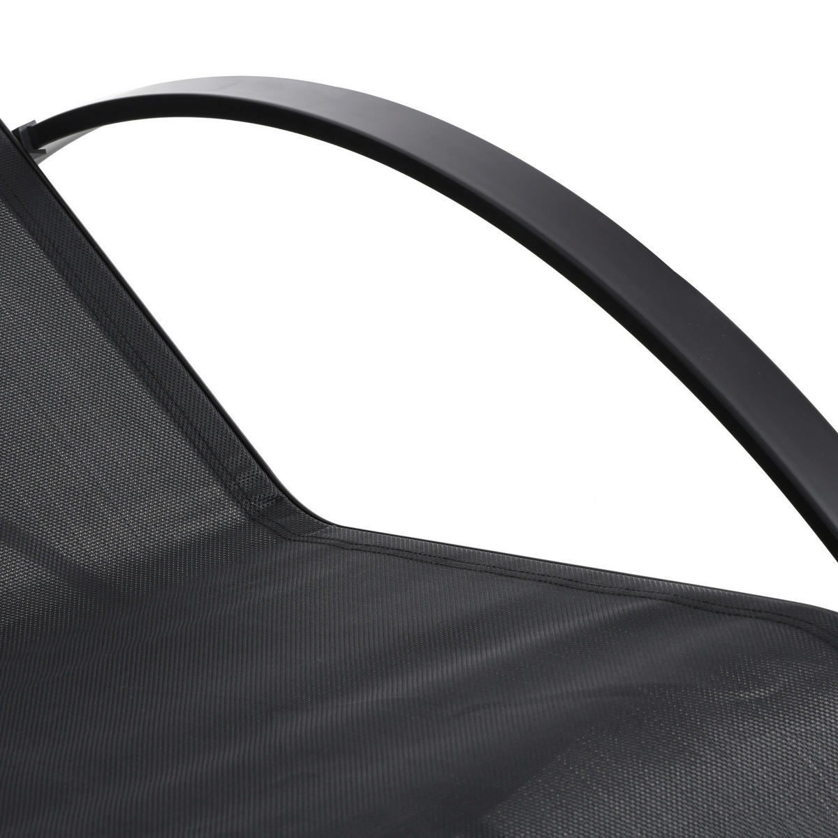 Outsunny Gartenliege-Set mit Tisch schwarz Netzstoff B/H/L: ca. 169x66x59 cm Gartenliege-Set mit Tisch - schwarz (59,00/169,00/66,00cm) - Outsunny