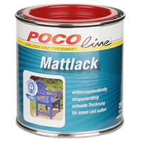 POCOline Acyl Buntlack feuerrot matt ca. 0,25 l Mattlack_Acryl_2in1 250ml - feuerrot (250ml) - POCOline