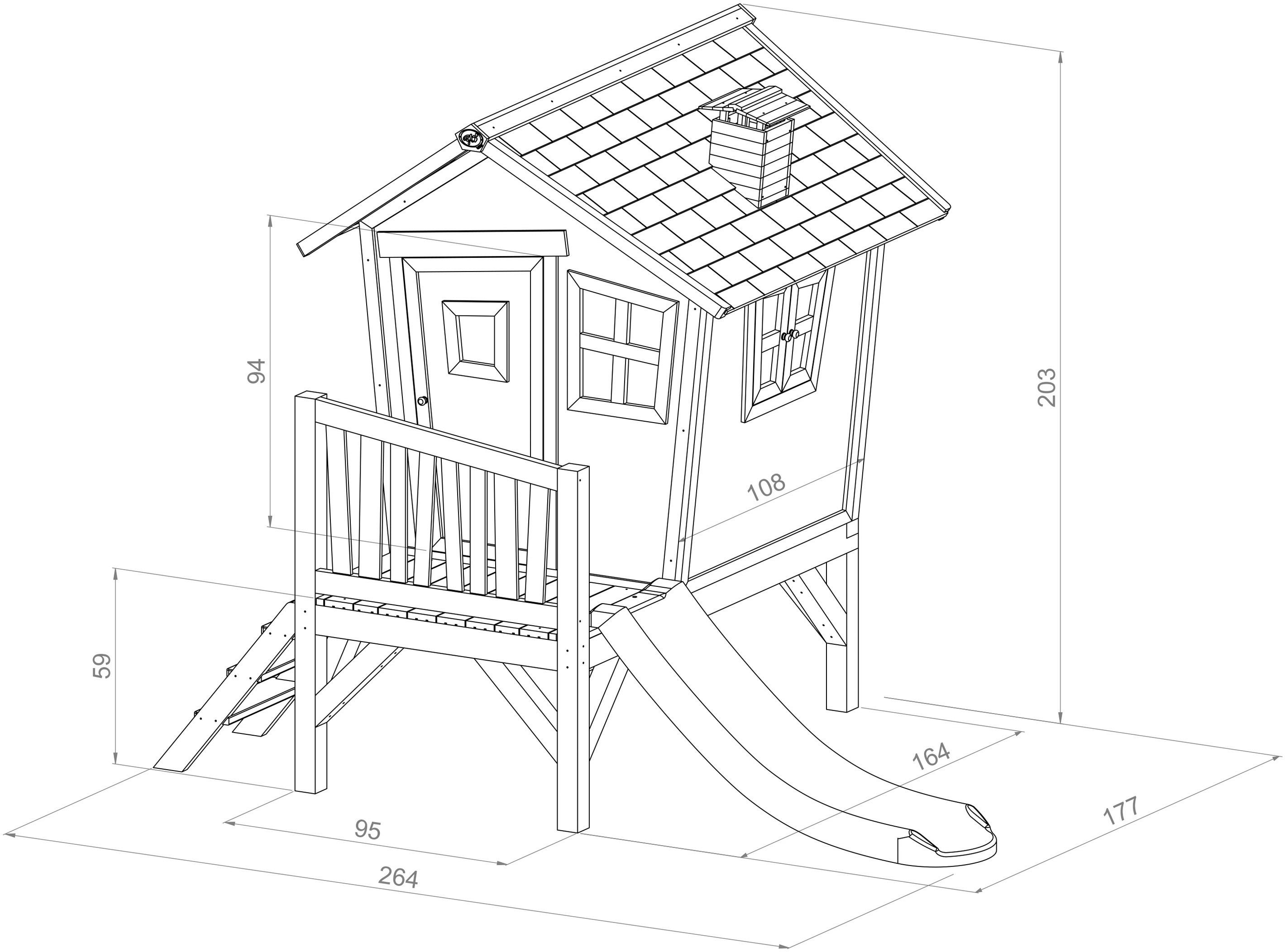 AXI Spielhaus Robin braun B/H/L: ca. 264...