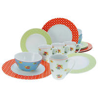 CreaTable Kombiservice EMILY multicolor Porzellan 16 tlg. EMILY - multicolor - CreaTable