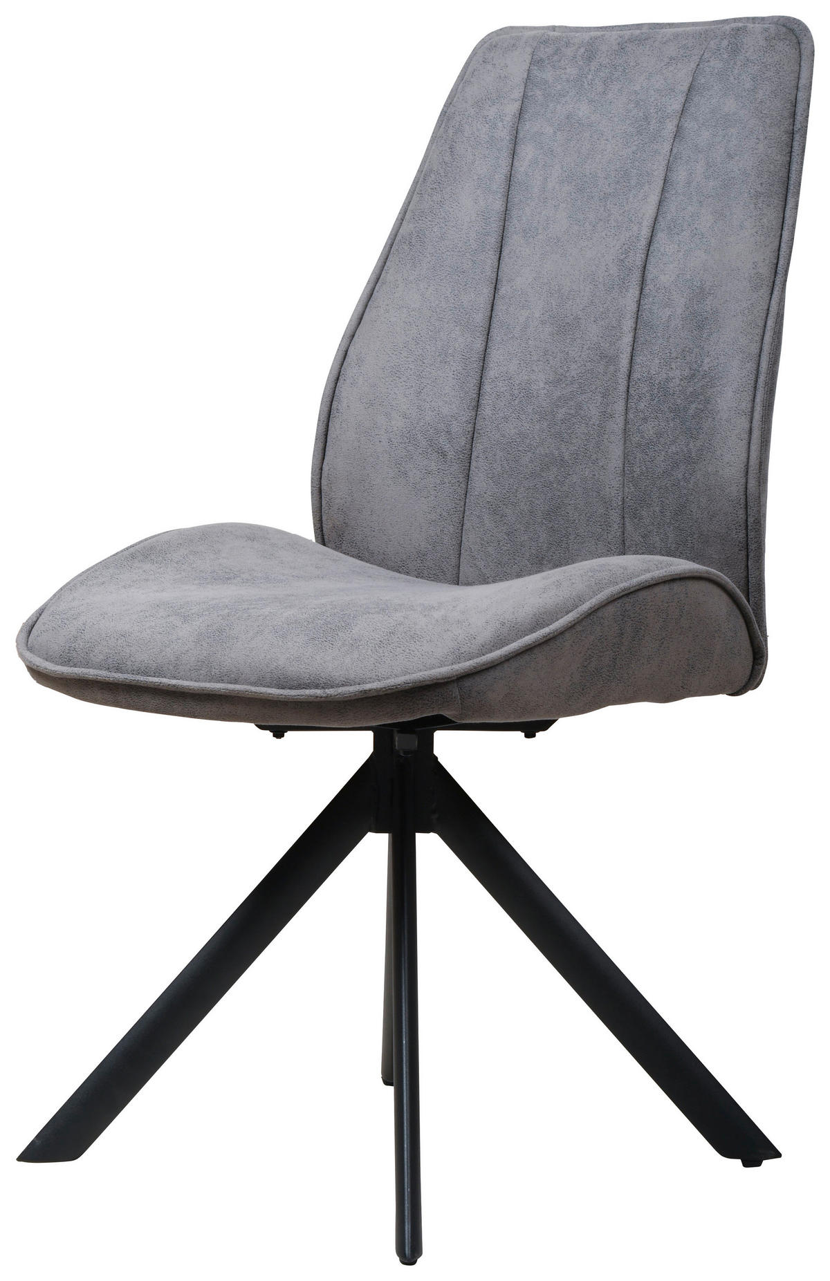 Drehstuhl Albany grau schwarz Microfaser Metall B/H/T: ca. 47x95x62 cm Albany - schwarz/grau (47,00/95,00/62,00cm)