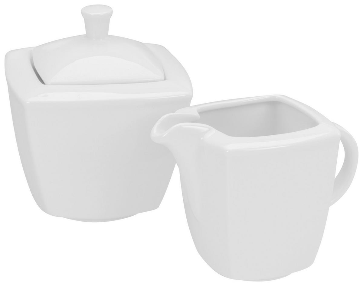 CreaTable Milch-Zuckerset Victoria weiß Porzellan Victoria - weiß - CreaTable