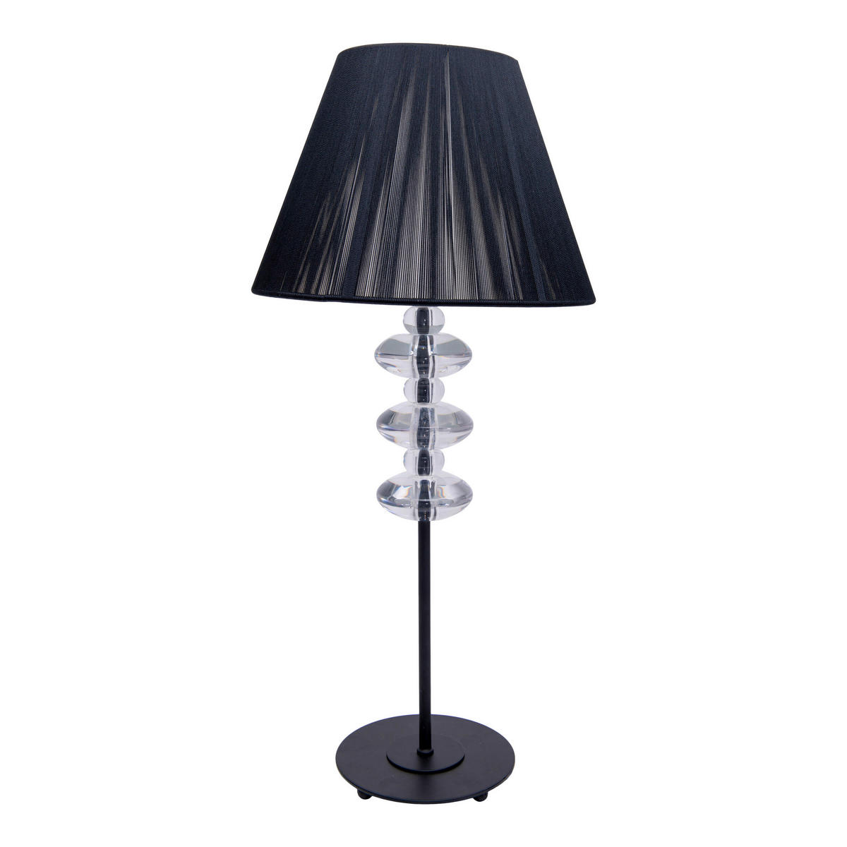 Näve Leuchten Tischleuchte 314022 schwarz Metall Kunststoff B/H/T: ca. 26x51x26 cm E14 1 Brennstellen Tischleuchte - schwarz (26,00/51,00/26,00cm) - Näve Leuchten
