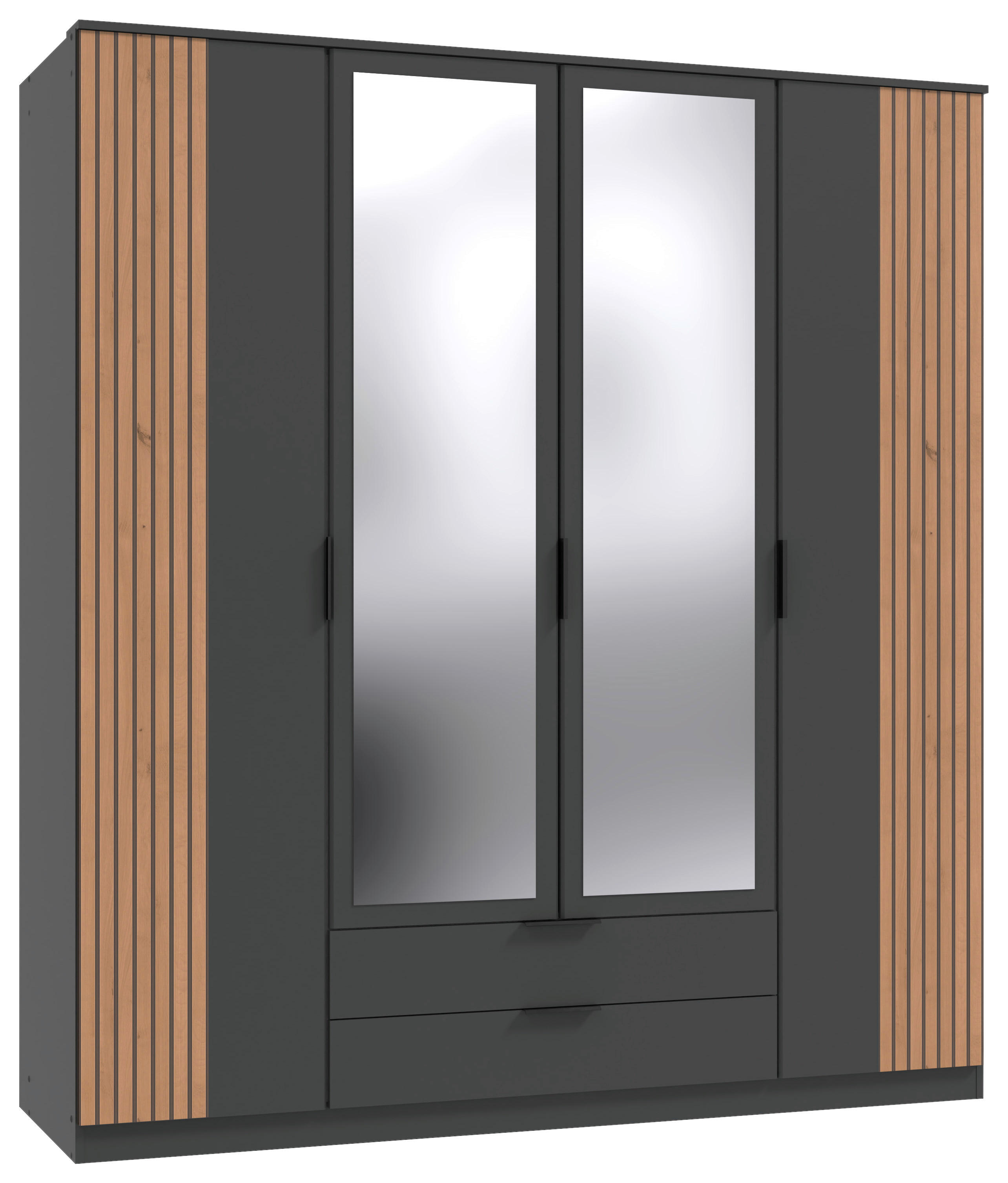 Kleiderschrank Lübeck Graphit B/H/T: ca. 180x199x58 cm Lübeck - Graphit (180,00/199,00/58,00cm)