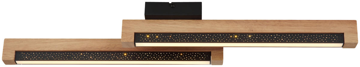GLOBO LED-Deckenleuchte 67849D dunkelbraun mattschwarz Metall Holz Kunststoff B/H/T: ca. 13x8x70 cm STARLA - dunkelbraun/mattschwarz (13,00/8,00/70,00cm) - GLOBO