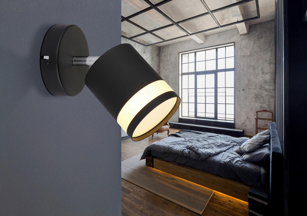 GLOBO Strahler Lucero - schwarz/Opal (10,00/18,50/15,00cm) - GLOBO