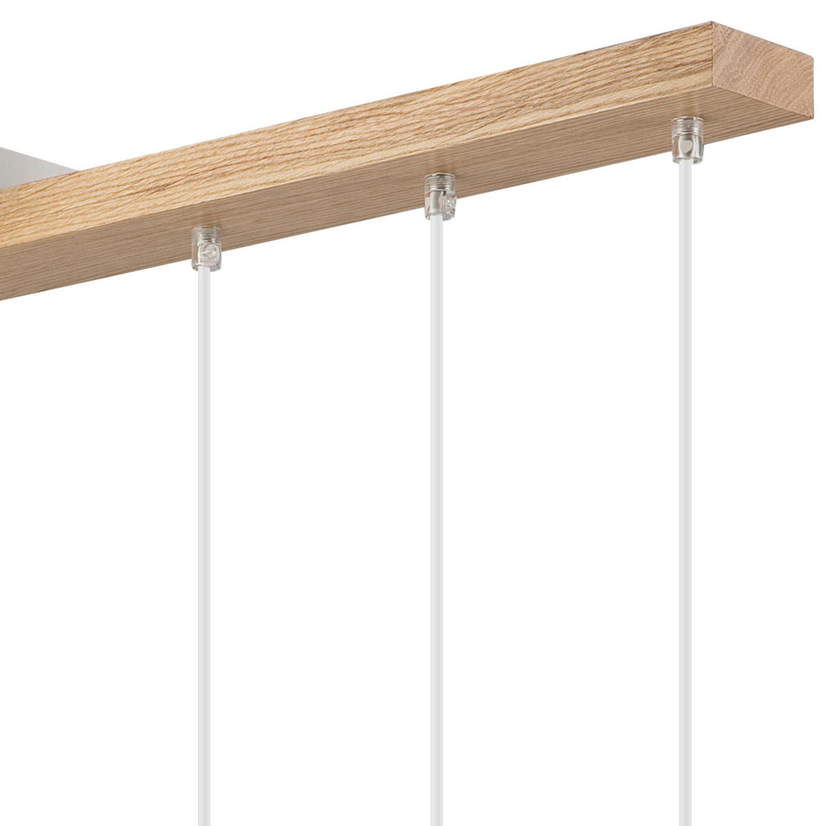 Lamkur Pendelleuchte weiß Holz B/H/L: ca. 20x86x84 cm G9 2 Brennstellen CORTINA - weiß (84,00/20,00/86,00cm) - Lamkur