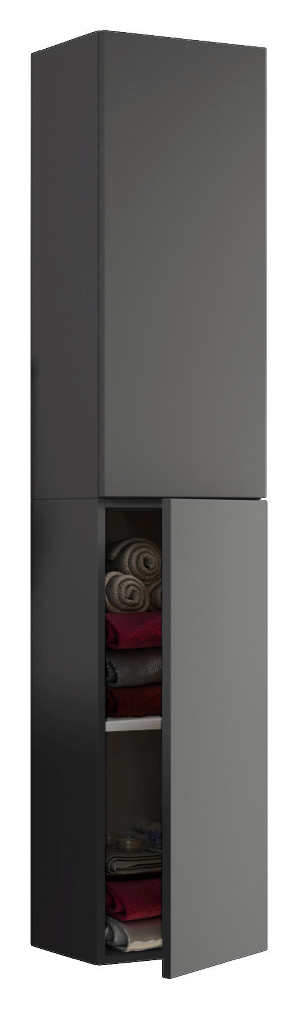 Hochschrank Lendas anthrazit B/H/T: ca. 33x150x22 cm Lendas - anthrazit (33,00/150,00/22,00cm) - VCM Möbel