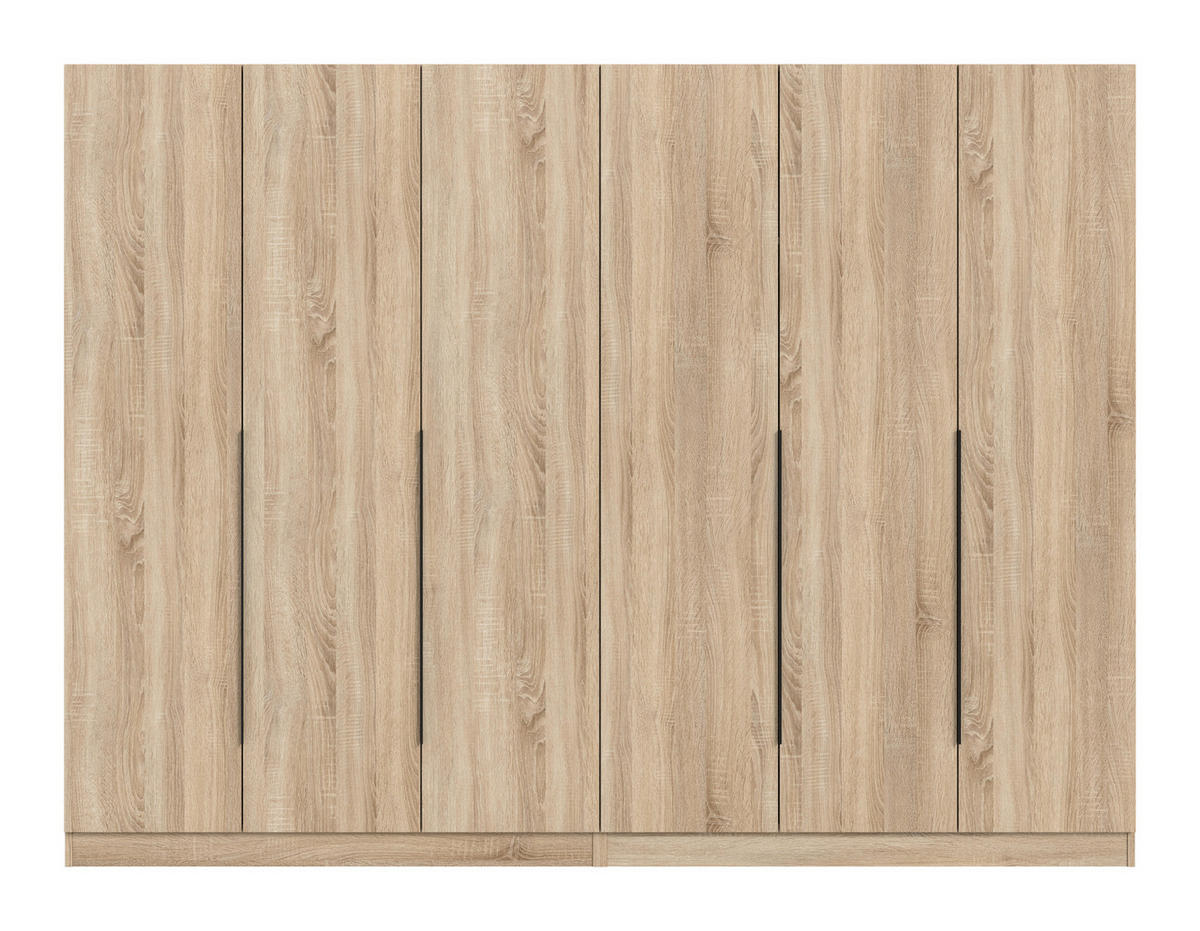 Kleiderschrank KOPENHAGEN Eiche Sonoma Nachbildung B/H/T: ca. 240x181x52 cm KOPENHAGEN - Eiche (240,00/181,00/52,00cm) - xonox.home