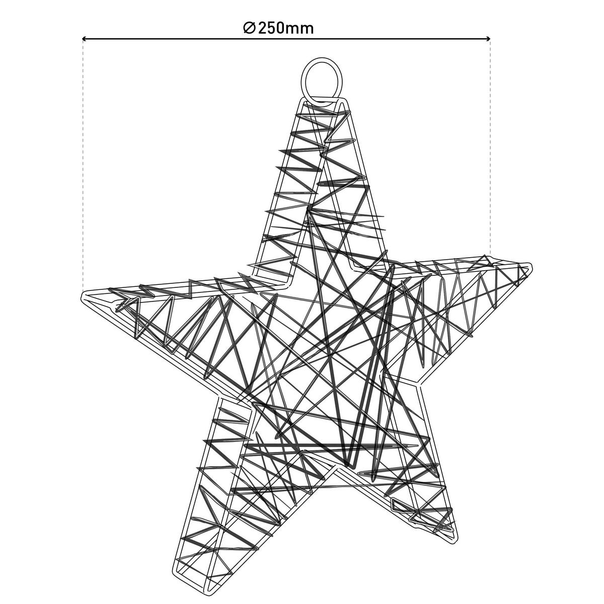 Näve Leuchten LED-Dekoleuchte LED-Metall-Dekostern 2er-Set - natur (25,00/25,00/25,00cm) - Näve Leuchten