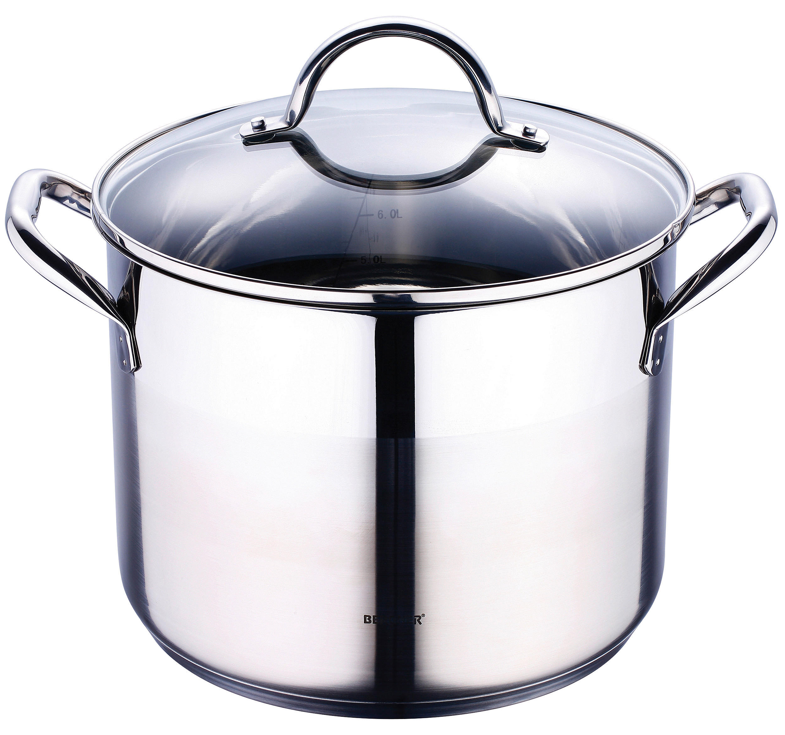 BERGNER Großraumtopf Gourmet silber Edelstahl H/D: ca. 18,5x24 cm Gourmet - silber (24,00/18,50cm) - BERGNER