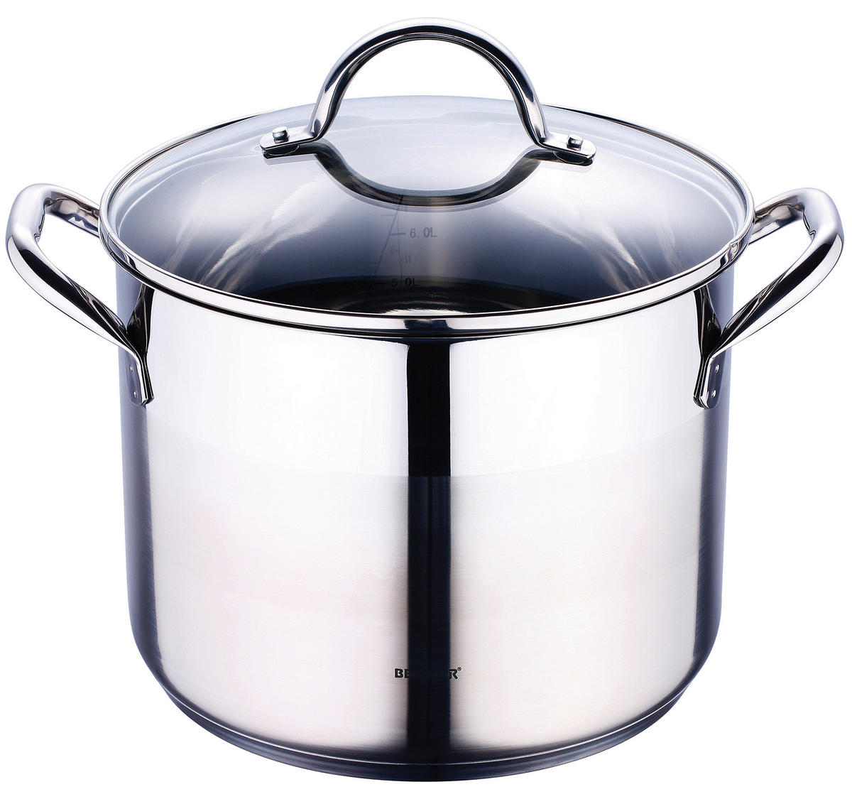 BERGNER Großraumtopf Gourmet silber Edelstahl H/D: ca. 18,5x24 cm Gourmet - silber (24,00/18,50cm) - BERGNER