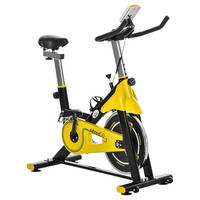 HOMCOM Fahrradtrainer schwarz Kunststoff B/H/L: ca. 50x113x100 cm Fahrradtrainer - gelb/schwarz (100,00/50,00/113,00cm) - HOMCOM