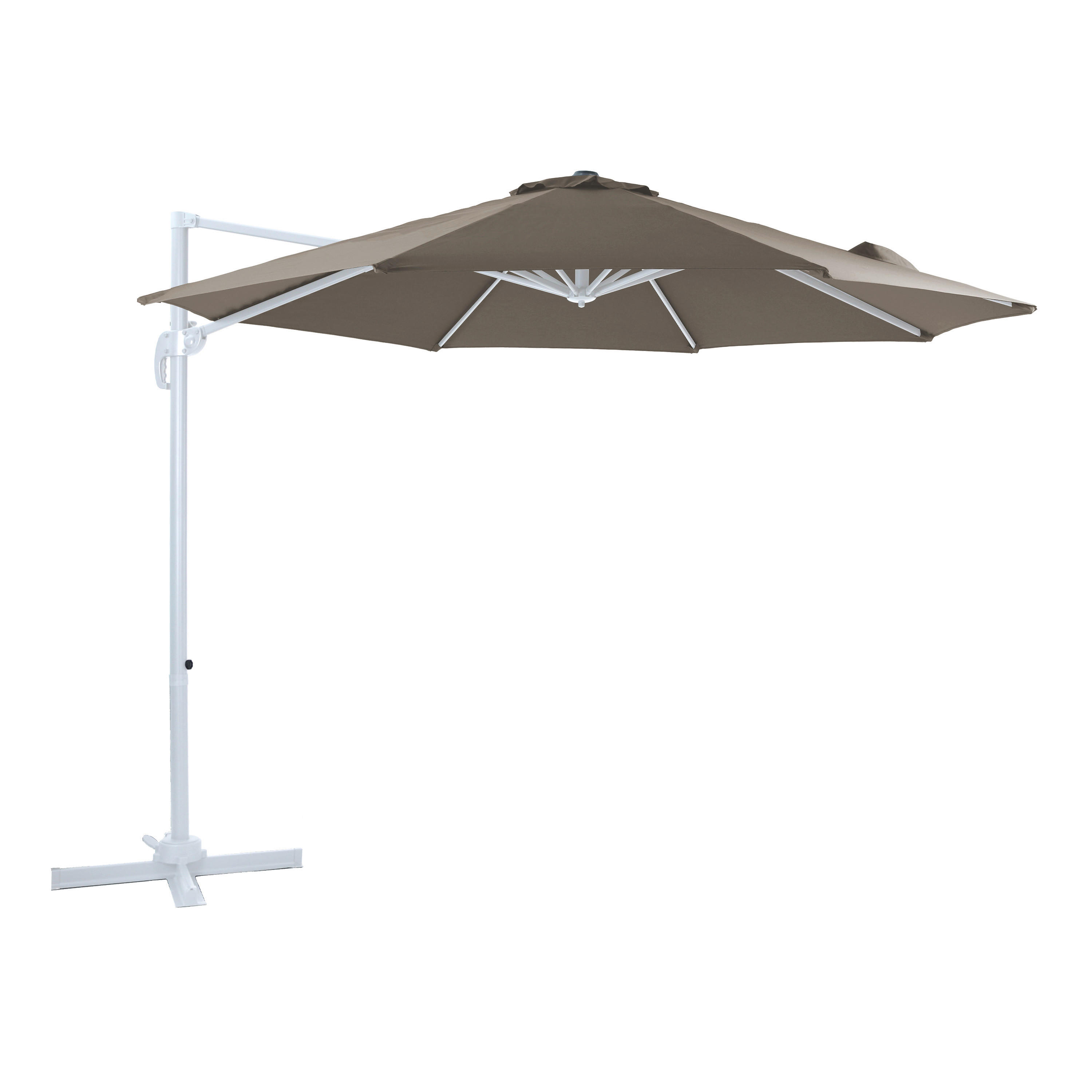 AXI Outdoor Living Ampelschirm Marisol taupe Metall B/H/L: ca. 300x235x300 cm Marisol - weiß/taupe (300,00/300,00/235,00cm) - AXI Outdoor Living