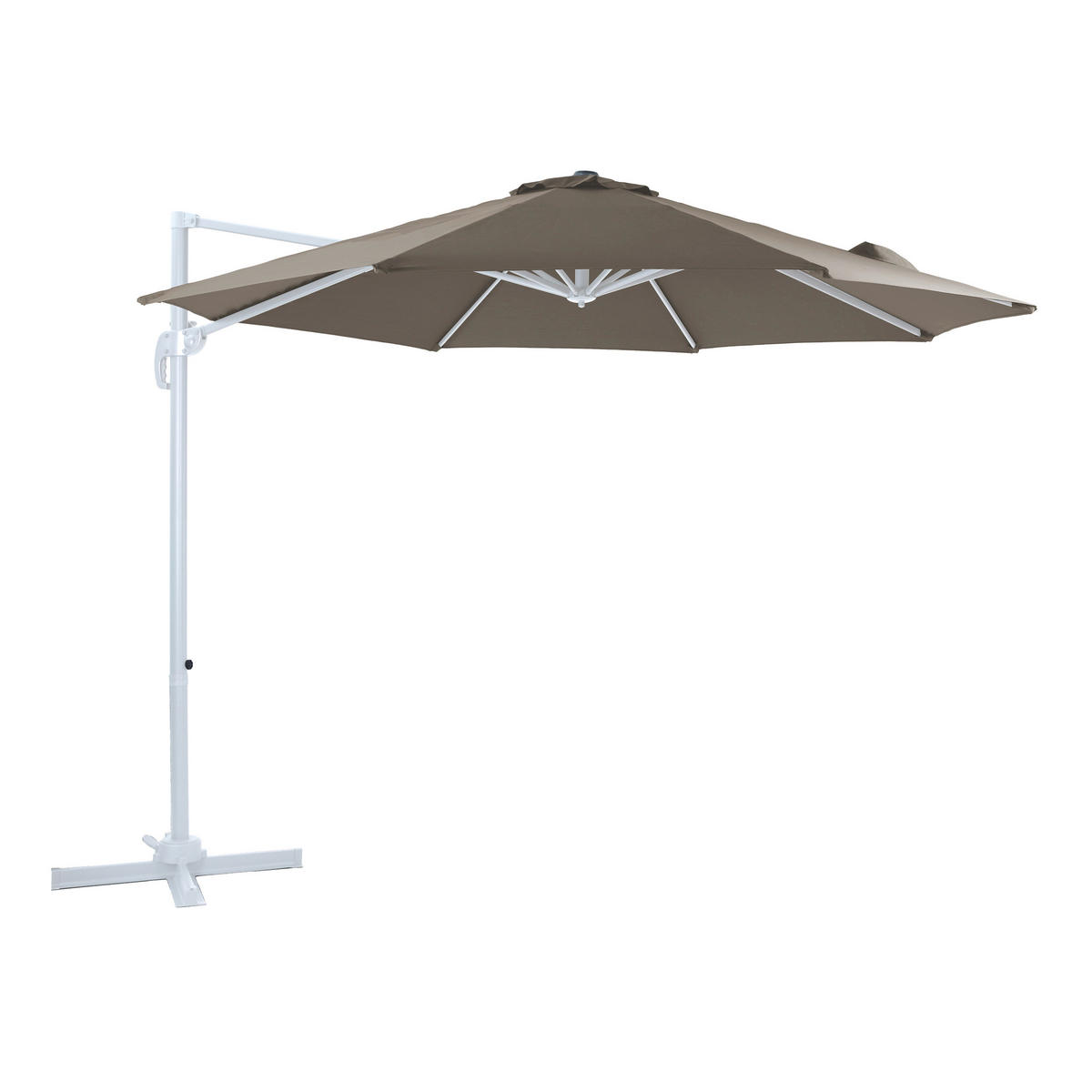 AXI Outdoor Living Ampelschirm Marisol taupe Metall B/H/L: ca. 300x235x300 cm Marisol - weiß/taupe (300,00/300,00/235,00cm) - AXI Outdoor Living