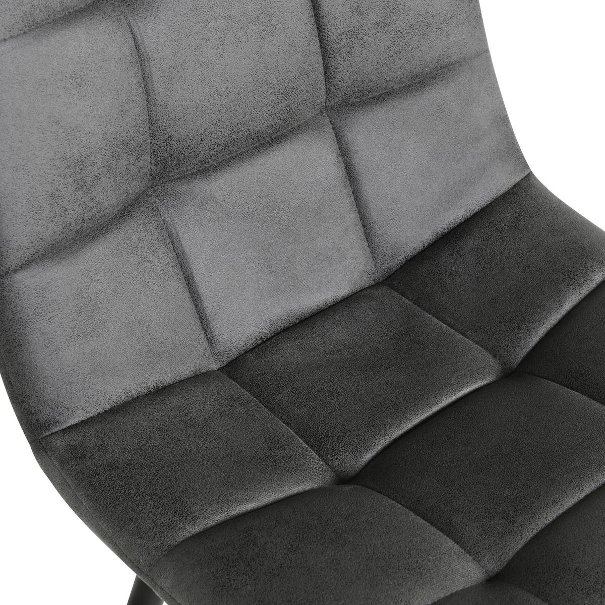 Stuhl Lech dunkelgrau Microfaser B/H/T: ca. 45x88x53,5 cm Lech - schwarz/dunkelgrau (45,00/88,00/53,50cm)