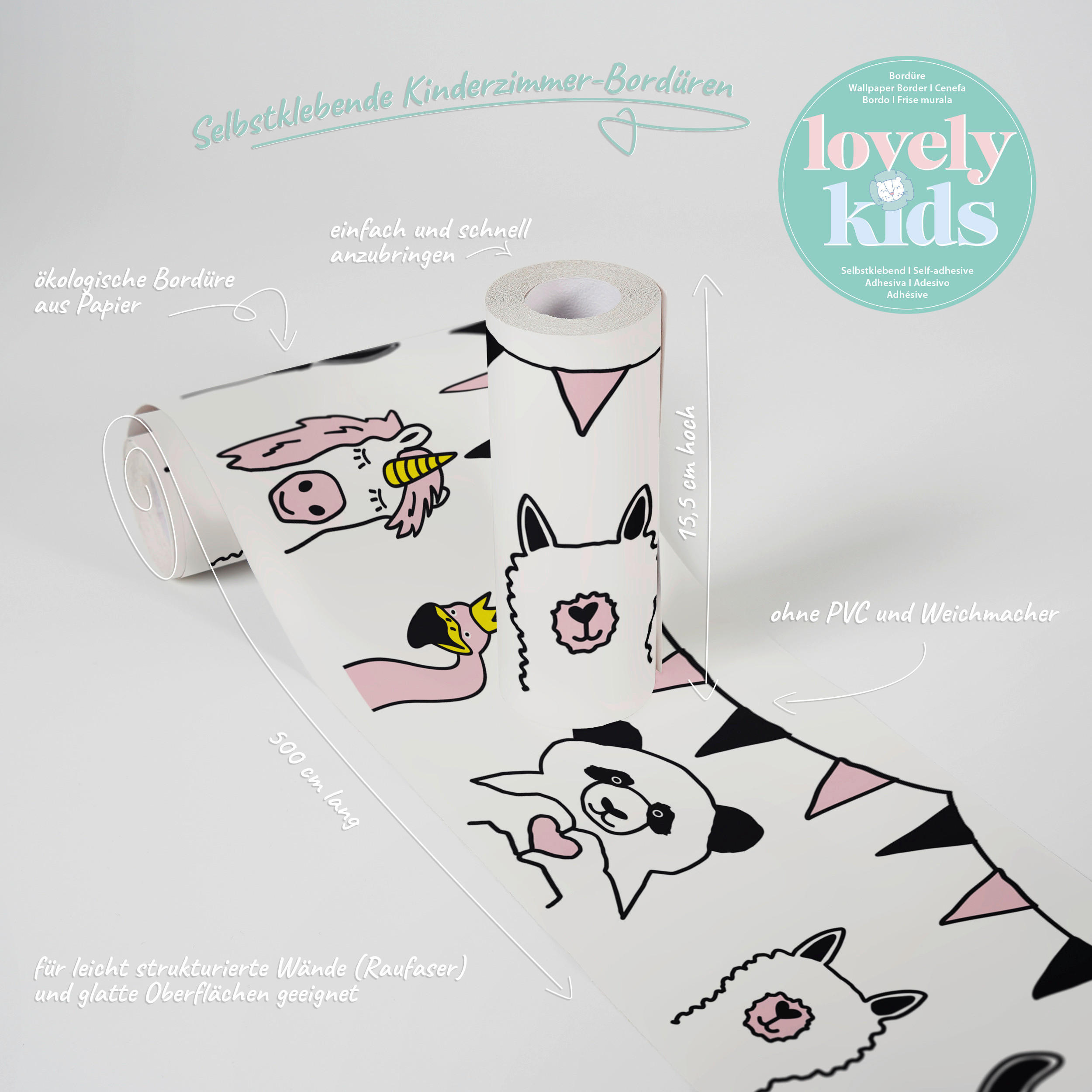 A.S.Creation Bordüre weiß schwarz B/H/D: ca. 15,5x500x5,7 cm Bordüre_selbstklebend - weiß/schwarz (5,70/500,00cm) - A.S.Creation