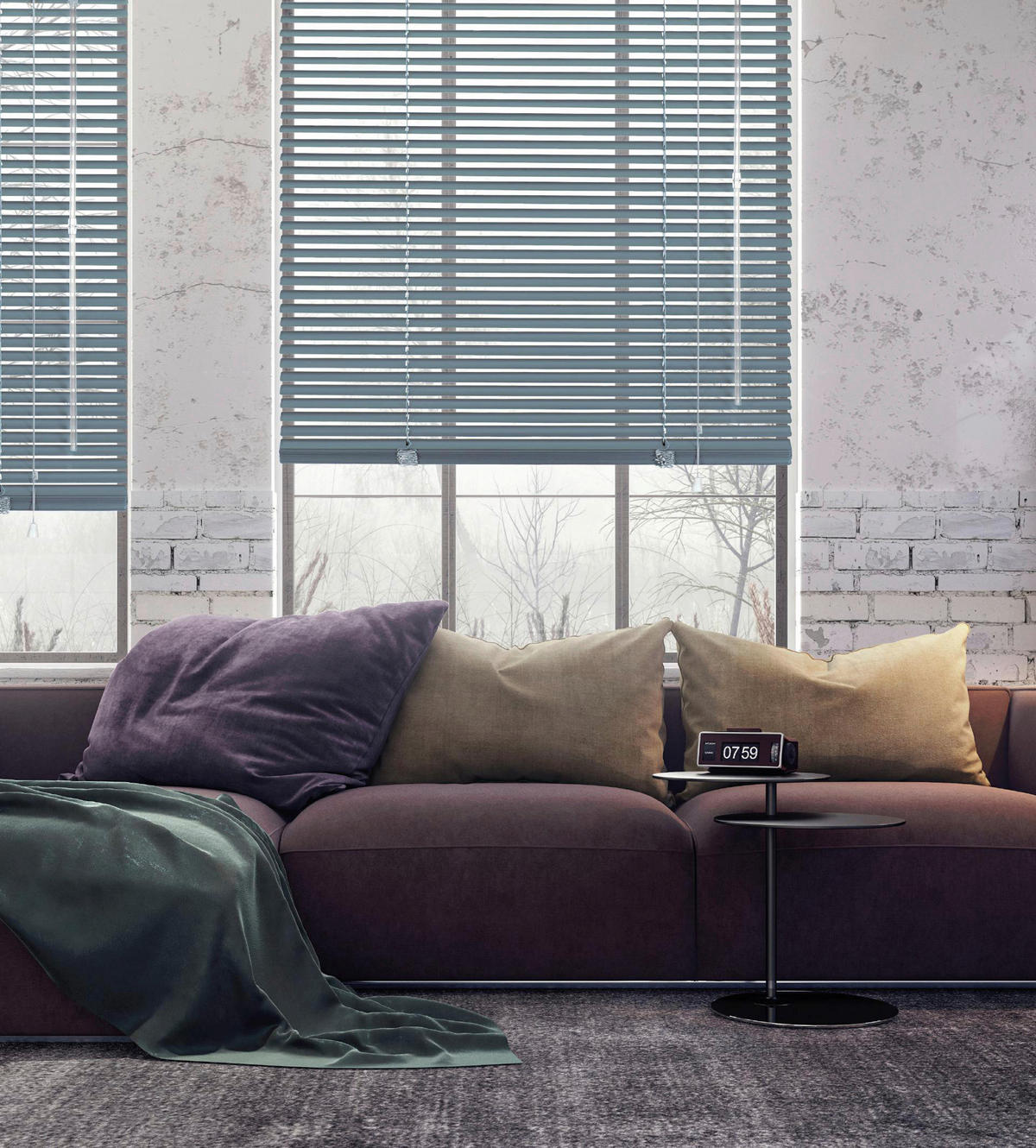 Alu-Jalousie blau B/L: ca. 80x175 cm Alu-Jalousie - blau (80,00/175,00cm)