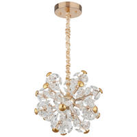 GLOBO Pendelleuchte gold klar Glas Metall H/D: ca. 125x50 cm 1.0 Brennstellen Floriella - gold/klar (50,00/125,00cm) - GLOBO