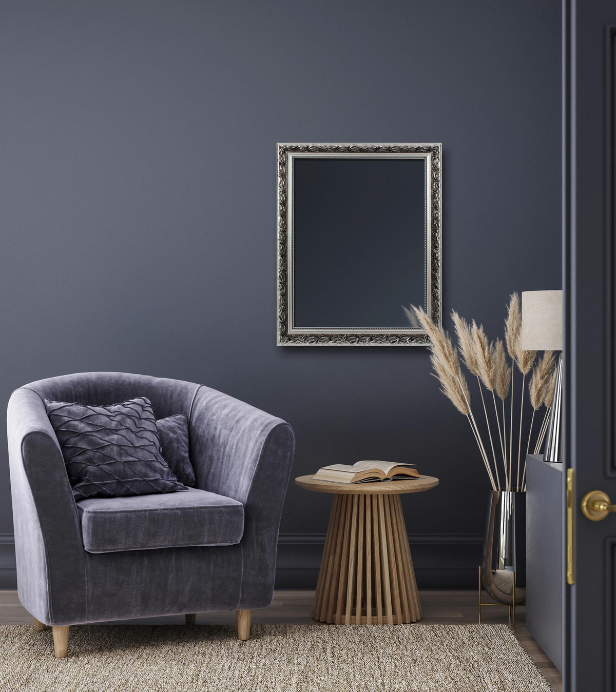 Rahmenspiegel Sonja silber Optik B/H: ca. 55x70 cm Sonja - silber (55,00/70,00cm)