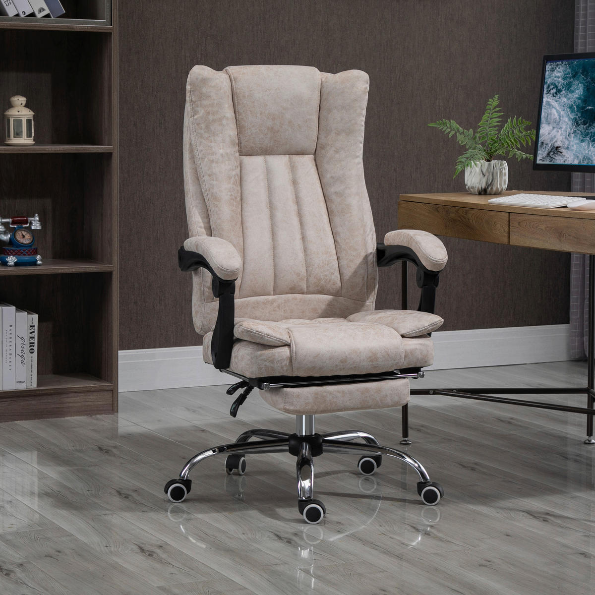 Drehstuhl 921-420 beige 921-420 - beige (63,00/118,00/71,00cm) - Vinsetto