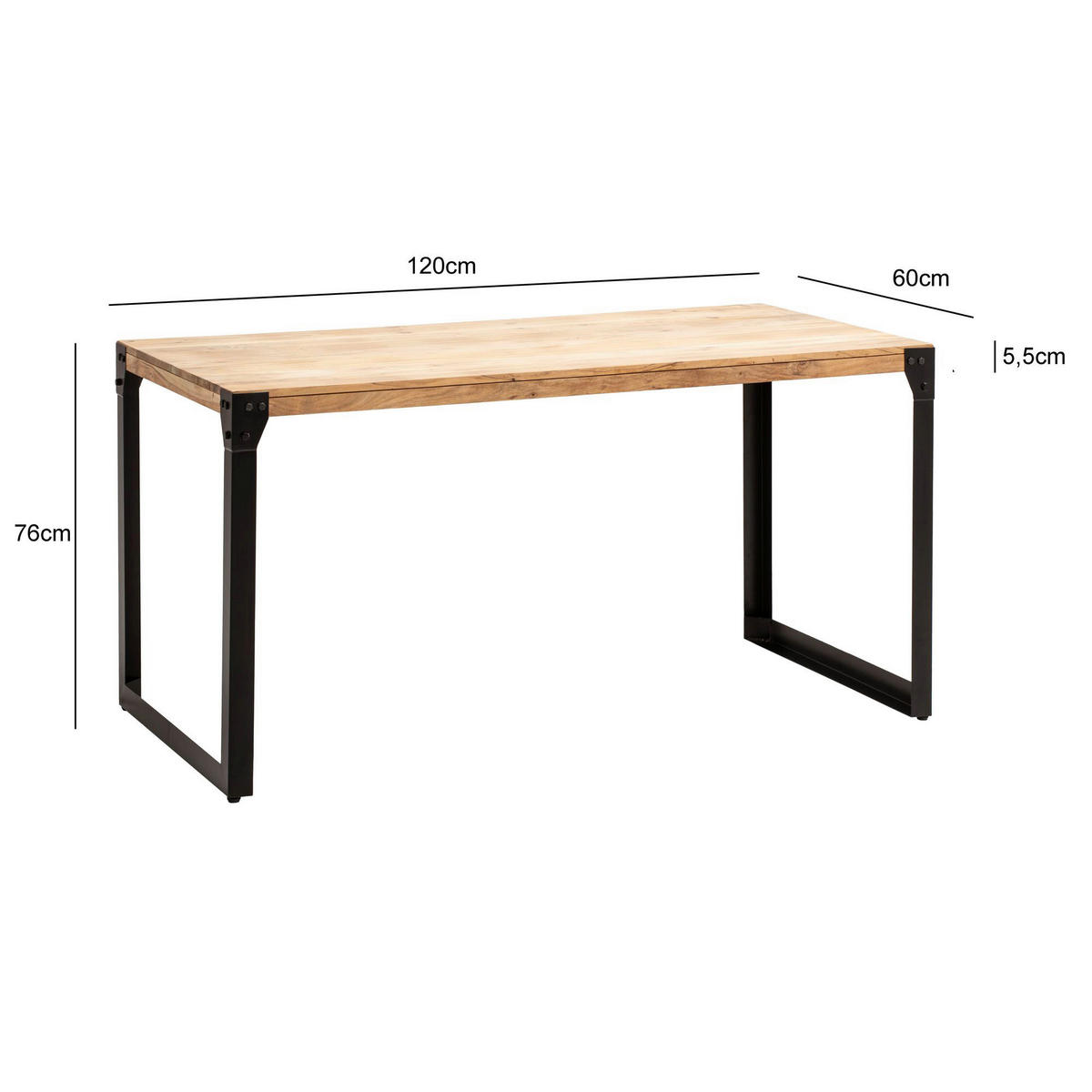 Esstisch braun B/H/T: ca. 120x76x60 cm Esszimmertisch - braun (120,00/76,00/60,00cm) - Wohnling